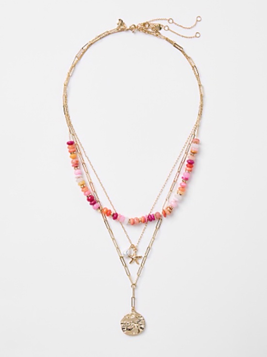 LOFT Jewelry - NWT LOFT Starfish Coin Beaded Layered Necklace Set of 2